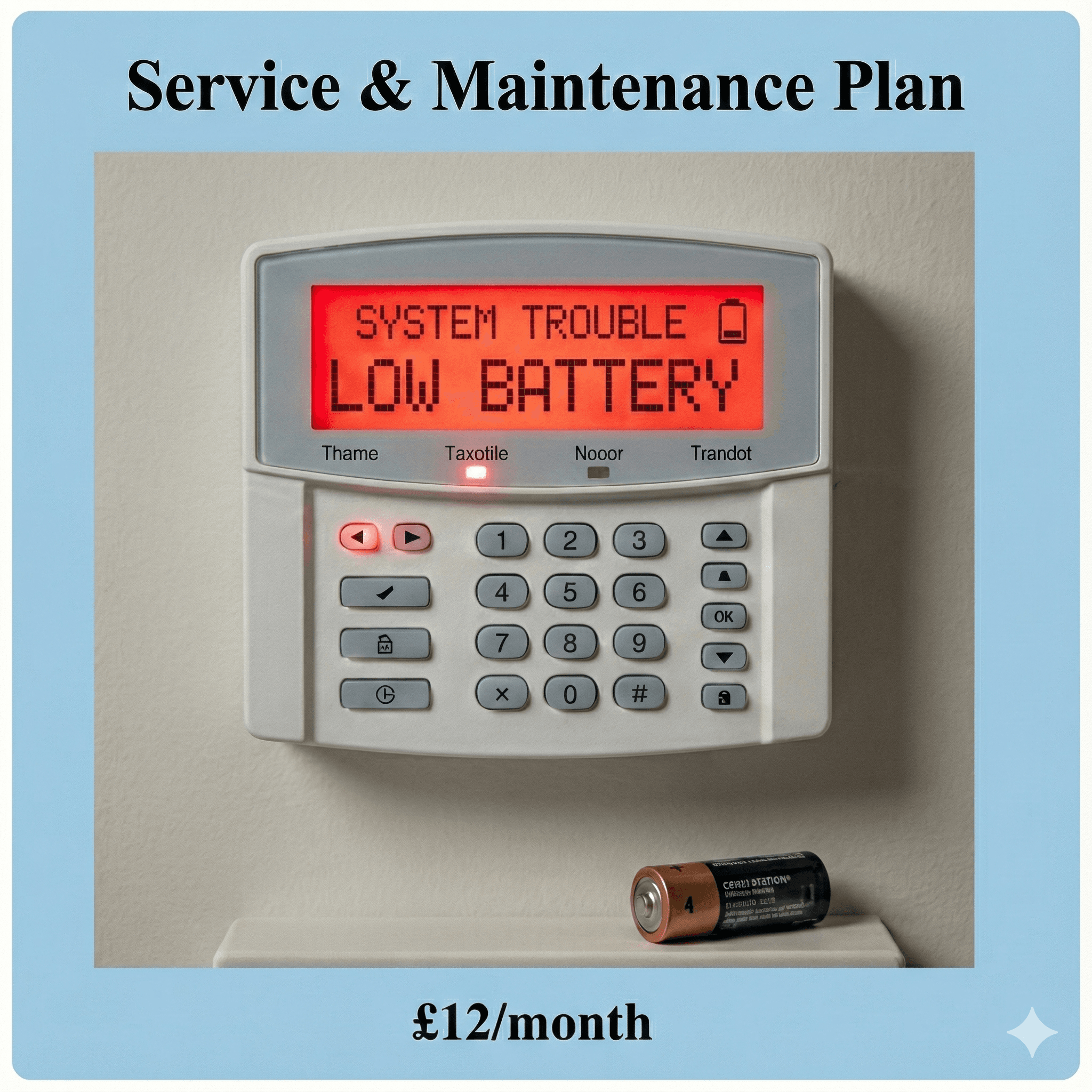 Security system service and maintenance